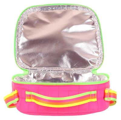 Kaukko Pembe Yeşil Kız Çocuk Kapitone Isı Yalıtımlı (Termoslu) Beslenme Çantası - K9046