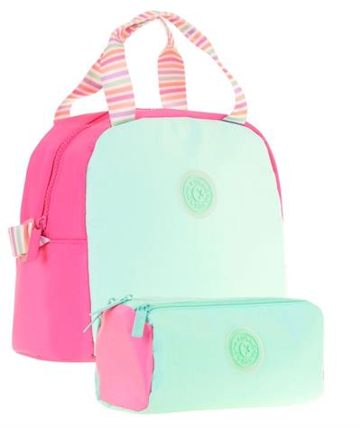 Kaukko Quick Kız Çocuk Beslenme Çantası (K9065) ve Kalemlik (K2701) Seti