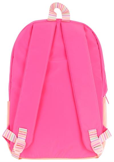 Kaukko Quick Kız Çocuk Üç Bölmeli Pembe Turuncu Kapitone Detaylı Okul Sırt Çantası - K1789