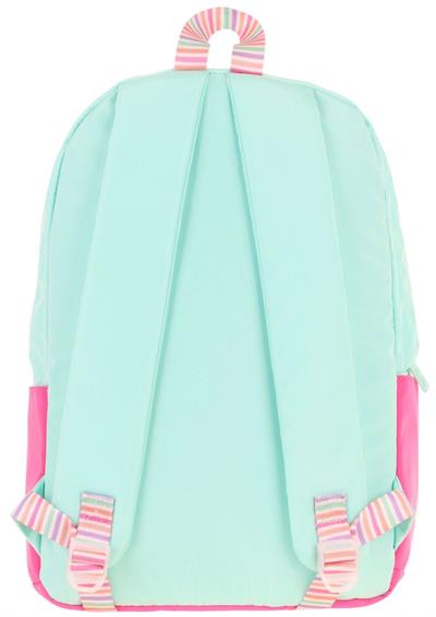 Kaukko Quick Kız Çocuk Üç Bölmeli Yeşil Pembe Kapitone Detaylı Okul Sırt Çantası - K1790