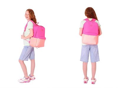 Kaukko Quick Pembe Turuncu Kapitone Detaylı Okul Çantası ve Isı Yalıtımlı Beslenme Seti - Kız Çocuk