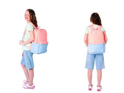 Kaukko Quick Somon Kapitone Detaylı Okul Çantası ve Isı Yalıtımlı Beslenme Seti - Kız Çocuk