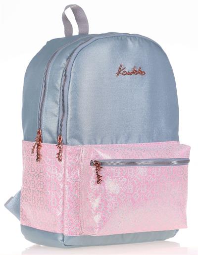 Kaukko Simli Gri Okul Sırt Çantası ve Kalemlik Seti - Ortaokul-Lise