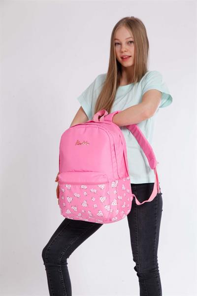 Kaukko Soft Floral Çiçekli Okul ve Günlük Sırt Çantası