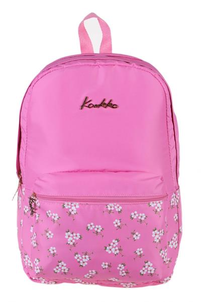 Kaukko Soft Floral Pembe Çiçekli Ortaokul Lise ve Günlük Sırt Çanta Seti