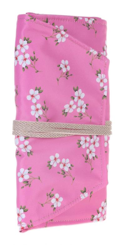 Kaukko Soft Floral Pembe Çiçekli Ortaokul Lise ve Günlük Sırt Çanta Seti