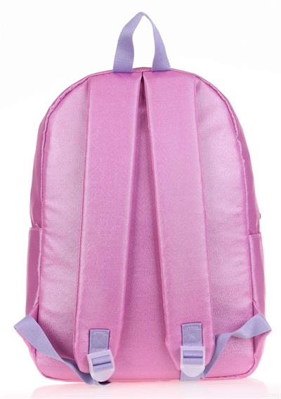 Kaukko Sparkle Duble Pembe Okul Sırt Çantası - Simli Kumaş - Ortaokul Lise Günlük