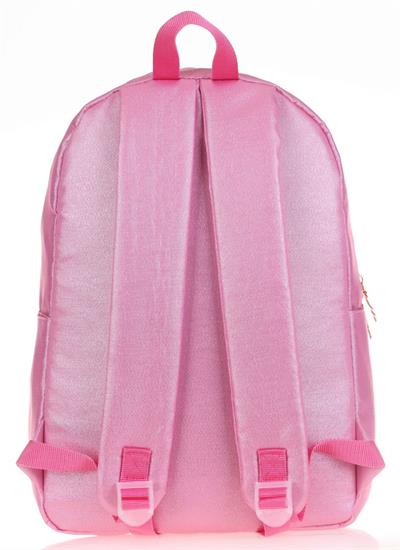 Kaukko Sparkle Pembe Okul Sırt Çantası - Simli Kumaş - Ortaokul Lise Günlük