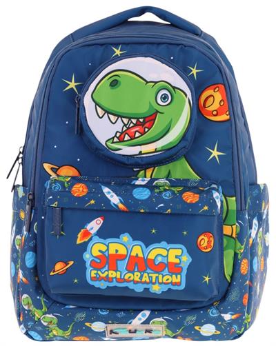 Kaukko Toys Erkek Çocuk 3D Dinazor Şekilli İlkokul ve Günlük Sırt Çantası - Lacivert - L5252