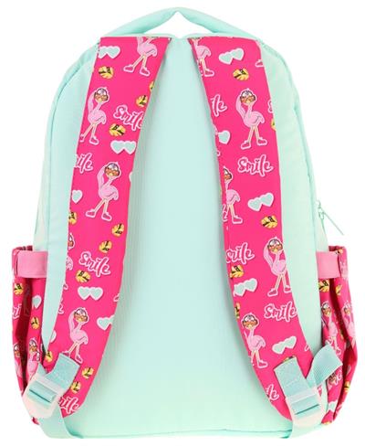 Kaukko Toys Kız Çocuk 3D Flamingo Şekilli İlkokul ve Günlük Sırt Çantası - Kırmızı Yeşil - L5235