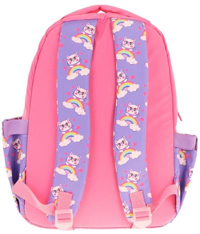 Kaukko Toys Kız Çocuk 3D Kedi Şekilli İlkokul ve Günlük Sırt Çantası - Mor Pembe - L5236