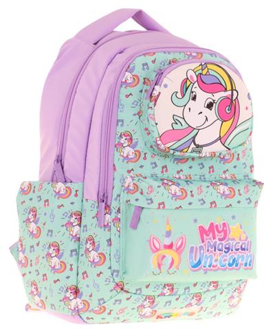 Kaukko Toys Kız Çocuk 3d Unicorn Şekilli İlkokul ve Günlük Sırt Çantası - Turkuaz - L5234