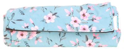 Kaukko Üç Bölmeli Rulo Tip Kalem Çantası Mavi Çiçek Baskılı - K2670