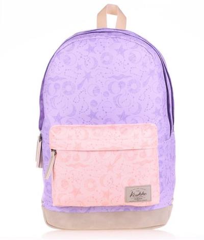 Kaukko Wichlight Planet Kız Okul ve Günlük Sırt Çantası - Mor