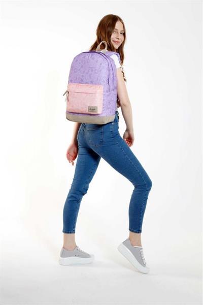 Kaukko Wichlight Planet Kız Okul ve Günlük Sırt Çantası - Mor