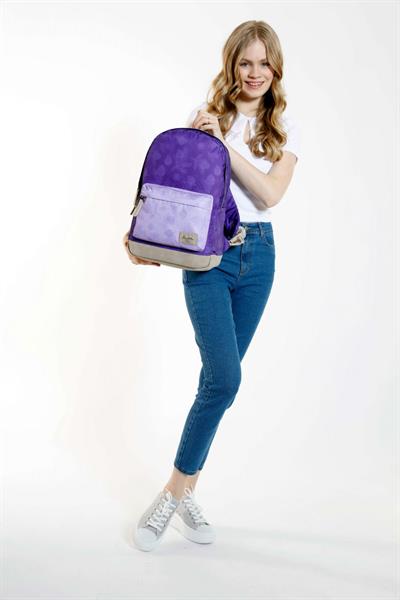 Kaukko Wichlight Üç Bölmeli Mor Okul ve Günlük Sırt Çantası - Kız