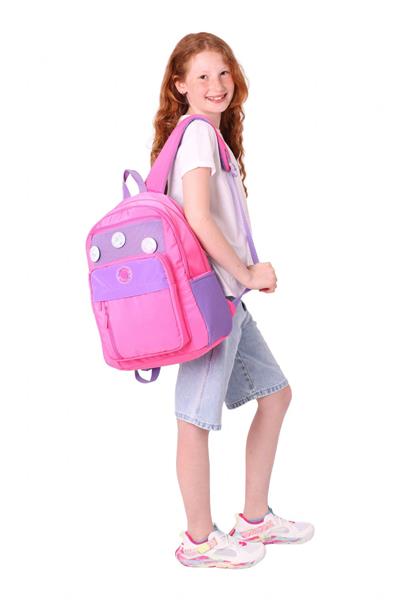 Kauko Holiday Kız Çocuk Altı Bölmeli Rozetli Okul Sırt Çantası - Pembe - K1830
