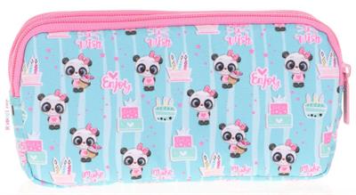 Kids&Love Üç Bölmeli Kız Çocuk Kalem Çantası - Pembe Panda