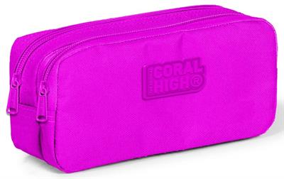 Koyu Pembe Kız Çocuk 3lü İlkokul Çanta Takımı - USB Soketli