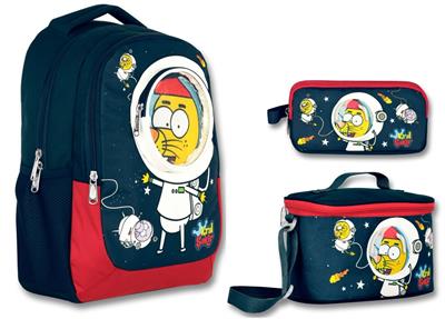 Kral Şakir 3 Boyulı Astranot 3Lü İlkokul Çanta Seti - Erkek Çocuk