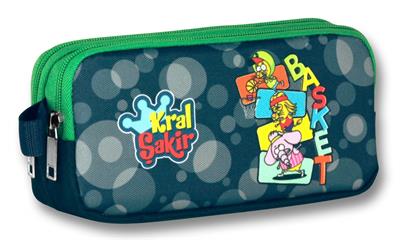 Kral Şakir Basket Baskılı Üçlü İlkokul Çanta Seti - Lacivert/Yeşil - Erkek Çocuk