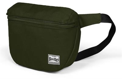 Lüks Koyu Yeşil Tek Bölmeli Bel Çantası