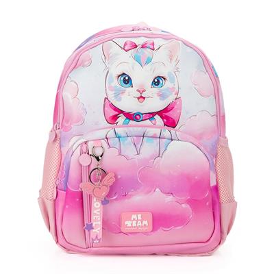Me Team Kedi Baskılı Dört Bölmeli Kız Çocuk Okul Çantası