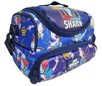Me Team Shark Baskılı İki Bölmeli Beslenme Çantası - Erkek Çocuk