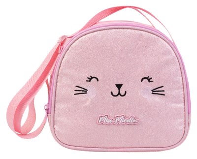 Miss Mirella Kız Çocuk Kedi Baskılı (Pembe) Okul Beslenme Çantası - 26058