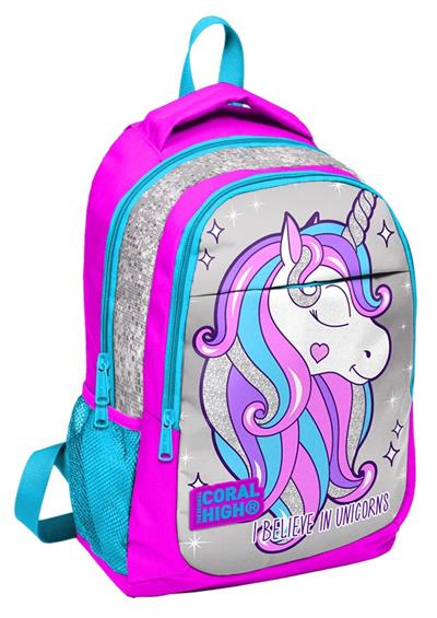 Pembe Mavi Unicorn Baskılı ilkokul Ortaokul Sırt Çantası