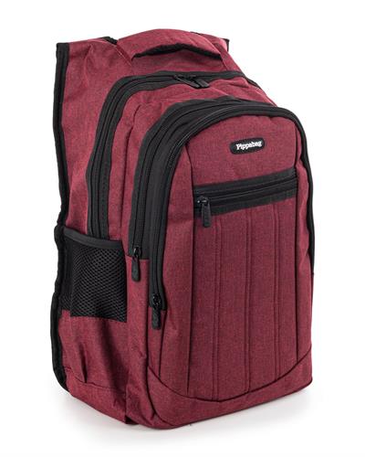 Pippa Çeşme Üç Gözlü Bordo Okul Günlük ve Seyahat Sırt Çantası