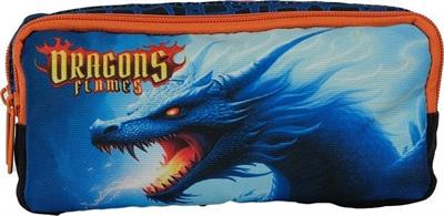 Pippa Erkek Çocuk ÜÇ Gözlü Lacivert Turuncu İlkokul Üçlü Okul Çanta Seti - Dragon/Ejderha - PPSET5280