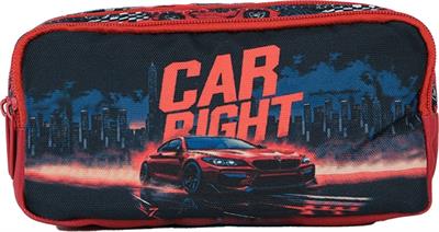 Pippa Erkek Çocuk Üç Gözlü Kırmızı/Siyah İlkokul Üçlü Okul Çanta Seti - Yarış Arabası - PPSET5395