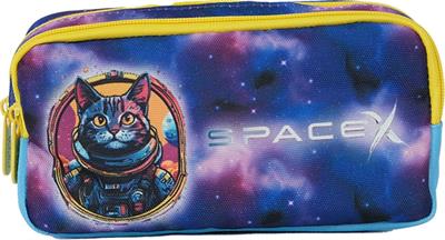 Pippa Erkek Çocuk Üç Gözlü Mavi/Sarı İlkokul Üçlü Okul Çanta Seti - Astronot Kedi - PPSET5255