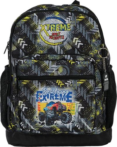 Pippa Erkek Çocuk Üç Gözlü Siyah İlkokul Üçlü Okul Çanta Seti - Arazi Aracı - PPSET5400