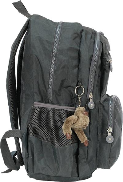 Pippa İlus Dört Gözlü Okul ve Günlük Sırt Çantası (Koyu Gri - Kadın ve Erkek - CNT8035-05)
