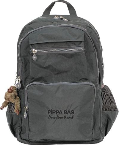 Pippa İlus Dört Gözlü Okul ve Günlük Sırt Çantası (Koyu Gri - Kadın ve Erkek - CNT8035-05)