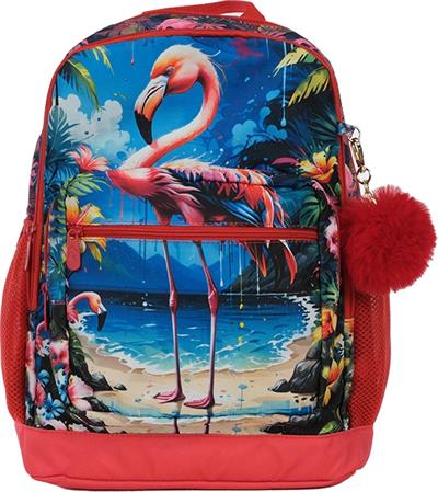 Pippa Kız Çocuk Üç Gözlü Kırmızı İlkokul Üçlü Okul Çanta Seti - Flamingo - PPSET5360