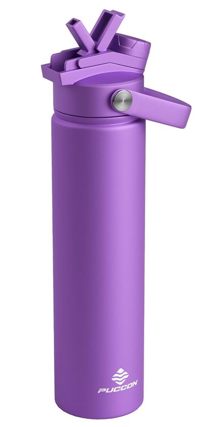 Puccon 750 ml Lila Paslanmaz Çelik Termos/Matara/Suluk
