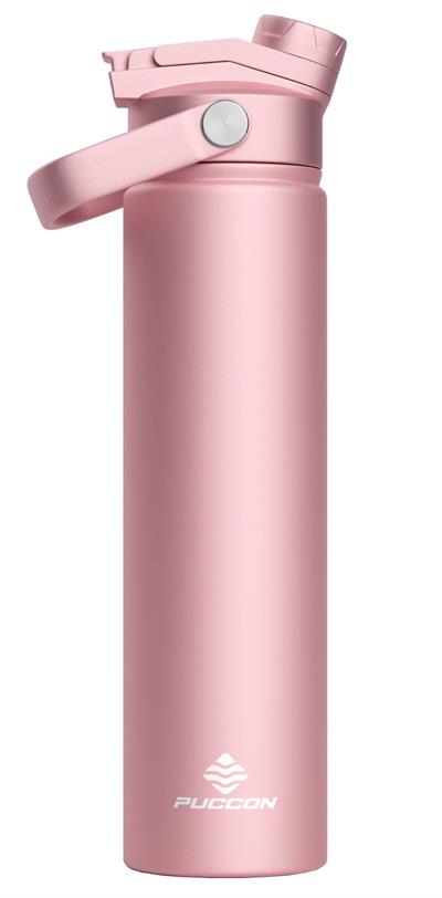 Puccon 750 ml Pembe Paslanmaz Çelik Termos/Matara/Suluk