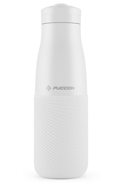 Puccon Beyaz 500 ml Paslanmaz Çelik Termos - Silikon Kaplı (Dalga) Okul, Günlük, Kamp - 50018