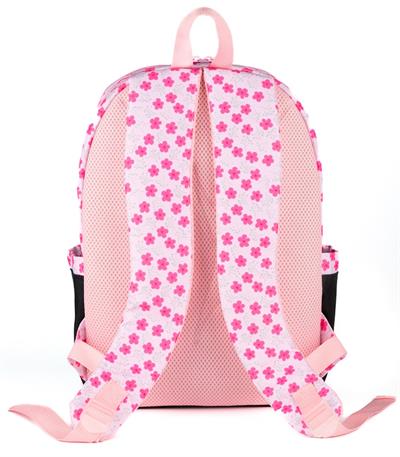 Slazenger Pembe Siyah Çiçek Baskılı Okul ve Günlük Sırt Çantası Kız Çocuk/Kadın