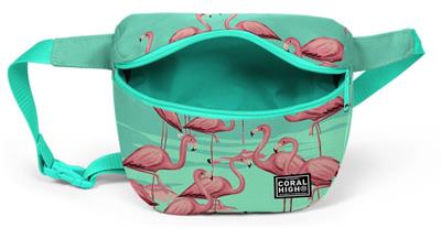Su Yeşili Flamingo Çocuk Günlük Bel Çantası - Kız Çocuk