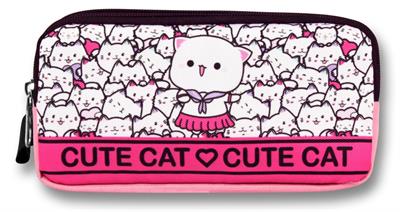 Ümit Çanta 5014 (Sevimli Kediler Desenli - Pembe Beyaz Renkli) Kız Çocuk Kalem Çantası