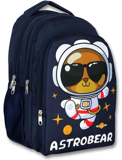 Ümit Çanta 5045 Lacivert Beyaz Üç Gözlü Erkek Çocuk Okul Çantası -Astronot Ayıcık