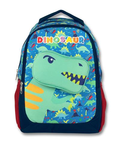 Ümit Çanta Cennec 3D Dinazor Bölmeli Üçlü Okul Çanta Seti - Yeşil - Erkek Çocuk