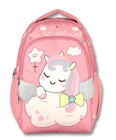 Ümit Çanta Cennec Pembe Simli Kanatlı Unicorn İlkokul Çantası - Kız Çocuk