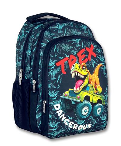 Ümit Çanta Cennec Üç Gözlü Erkek Çocuk Trex Okul Çantası - Lacivert