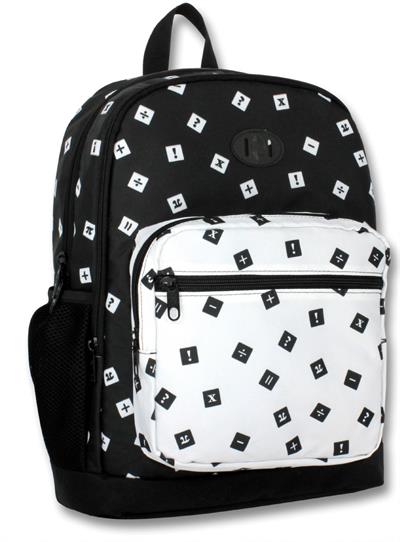 Ümit Çanta Dört Bölmeli Siyah Beyaz İlkokul Çantası ve Kalem Çantası Seti - Kız ve Erkek Çocuk