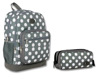 Ümit Çanta Dört Bölmeli Yeşil Gri İlkokul Çantası ve Kalem Çantası Seti - Kız ve Erkek Çocuk